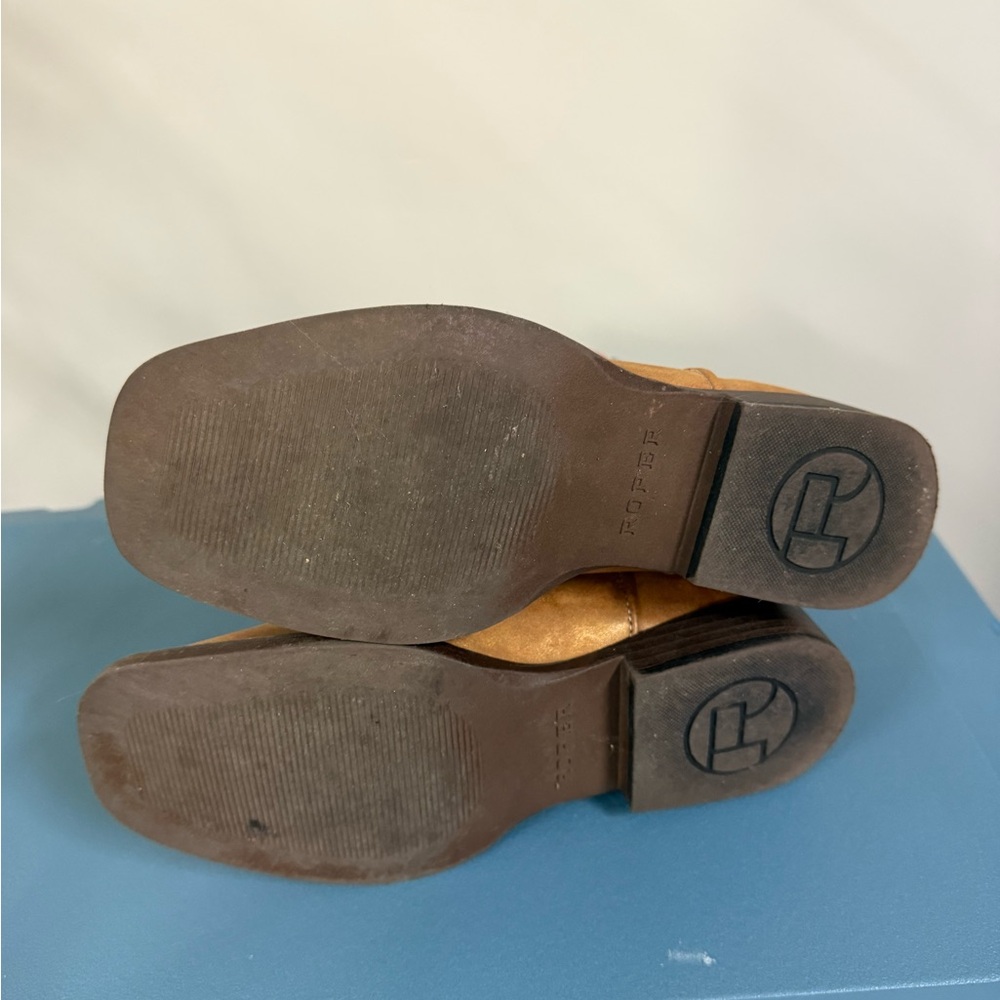 Roper Kids Western Boots - Tan and Cream - Picture 4 of 5